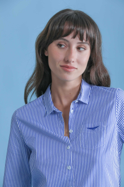 Women’s Striped Poplin Shirt