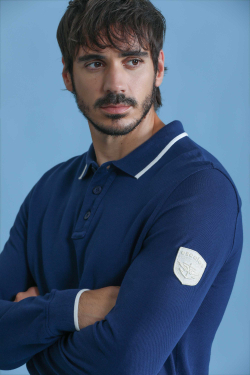 Piqué Polo Shirt Royal Blue Autumn/Winter Man