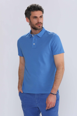 Blue Men's Polo Shirt - Men's Polo Shirts | ESCALES