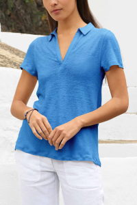 Ibiza Linen Polo Shirt