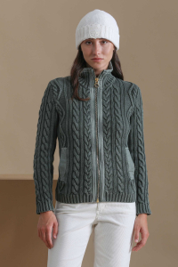 Zipped Câble Cardigan