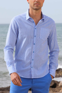 Camisa Voile às riscas