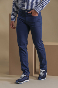 Pantaloni Uomo 5 tasche Blu Reale