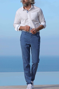 Pantalón Elegante Hombre confeccionado en una mezcla de Tencel con Elastano