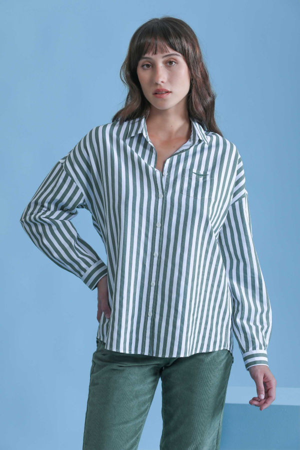 Striped Royal Blue Oxford Shirt